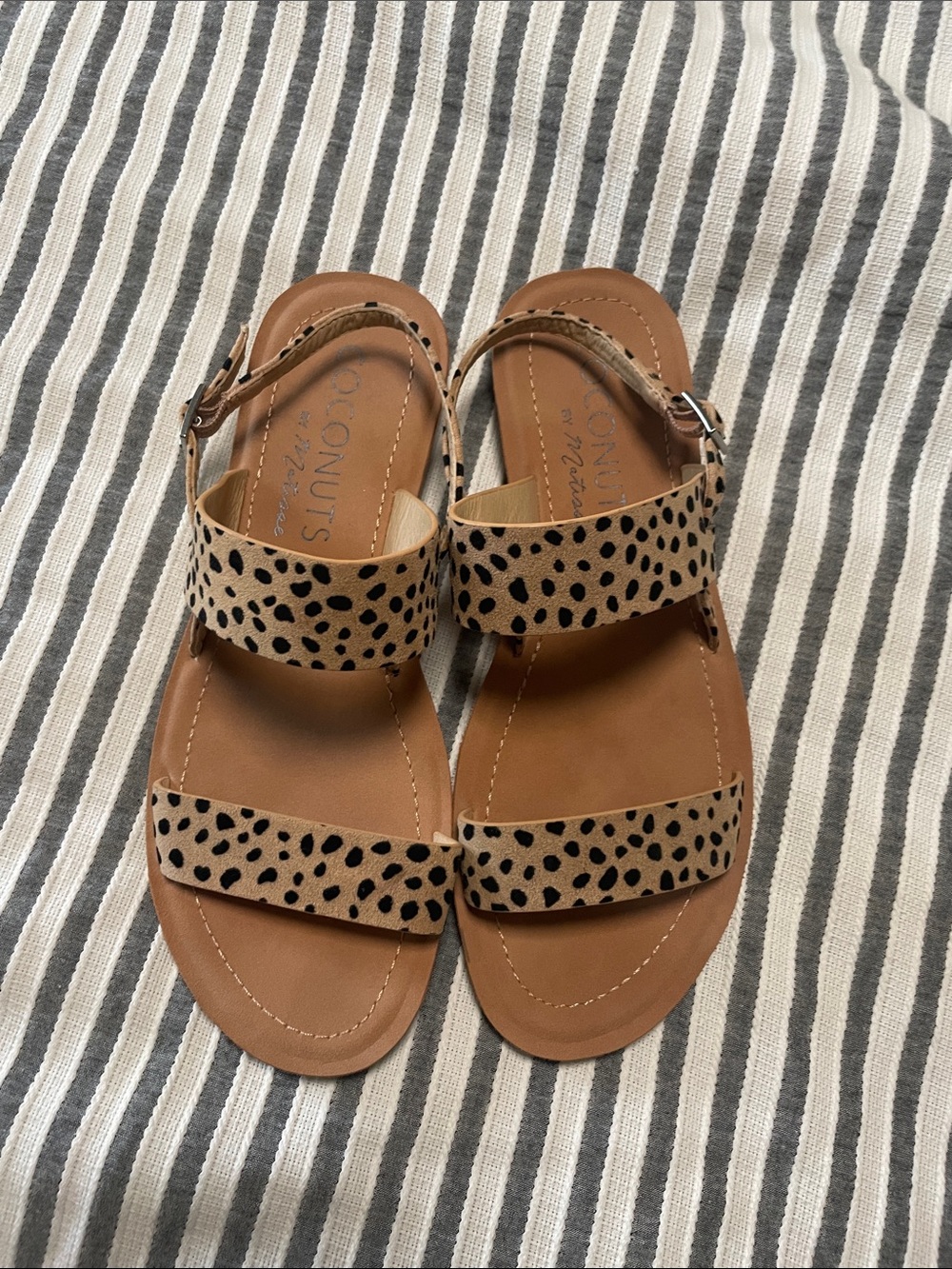 Coconuts by Matisse Tan Leopard-Print Strap Sandals